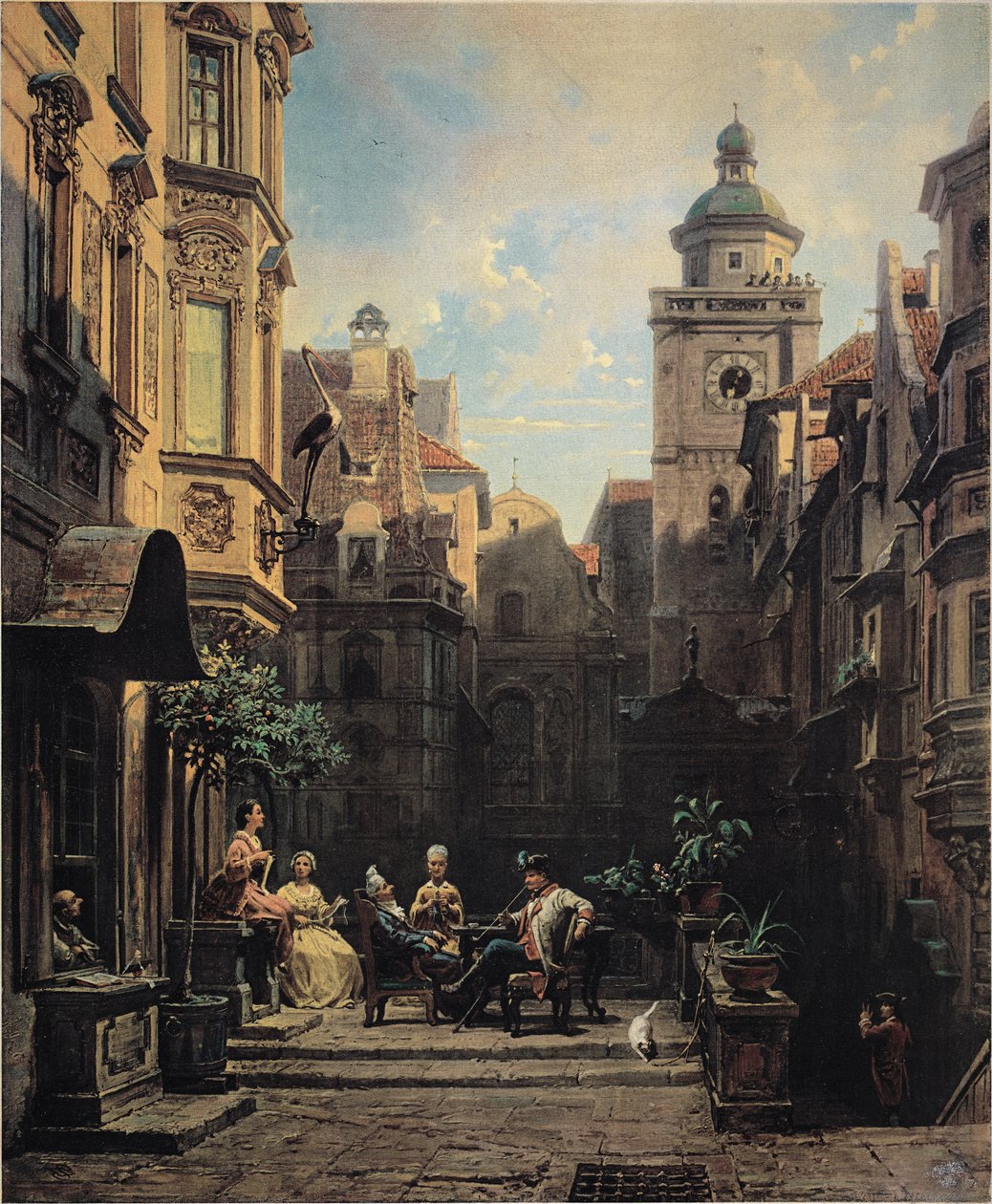A Good Gossip by Carl Spitzweg