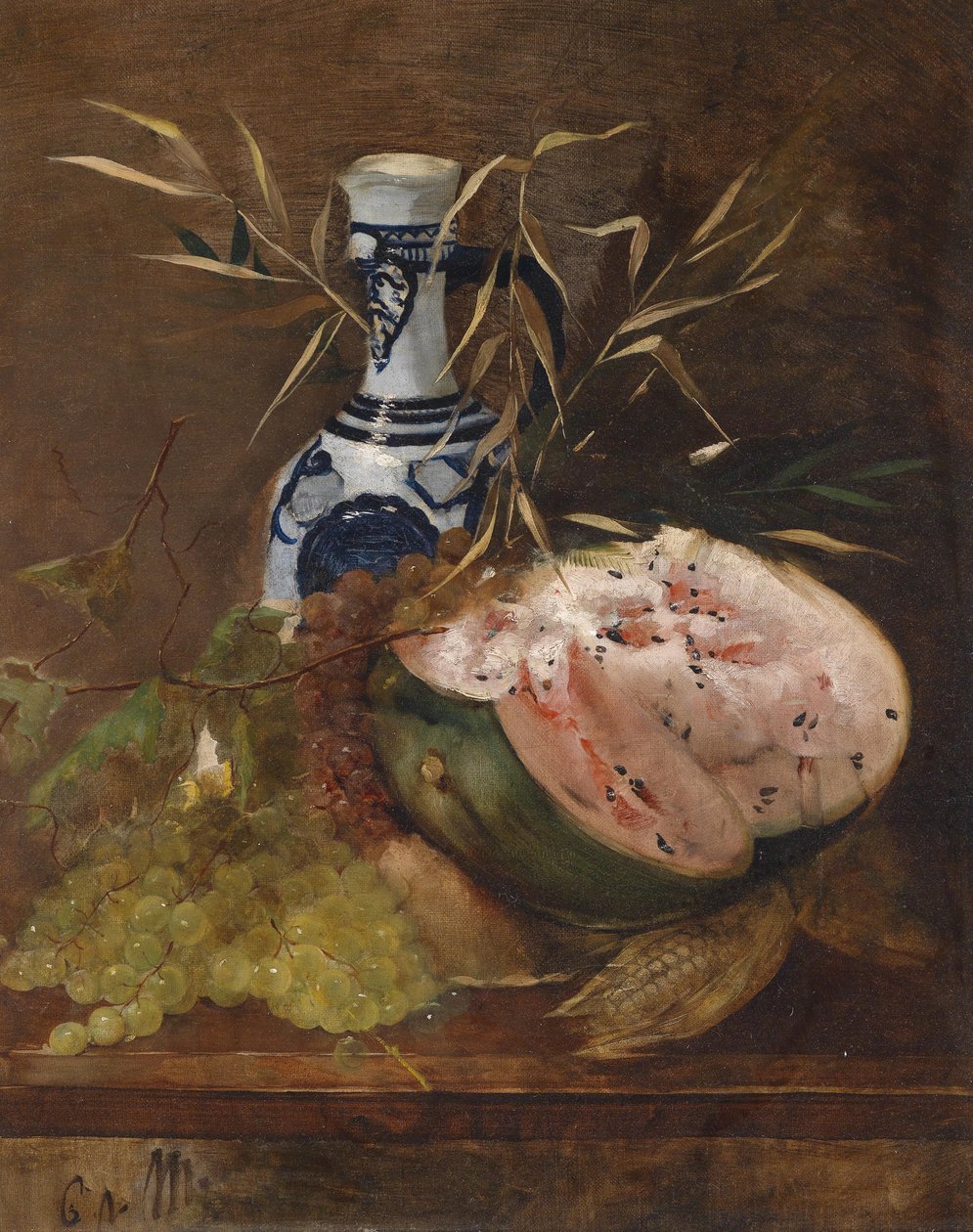 Fruit Still Life with Melon by Carl von Merode