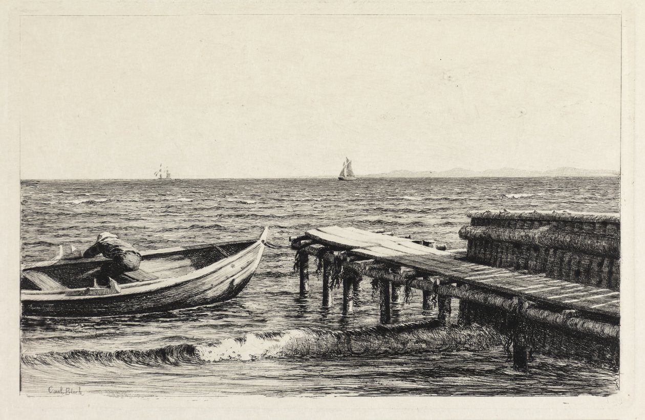 The Boat by the Bridge by Carl Bloch