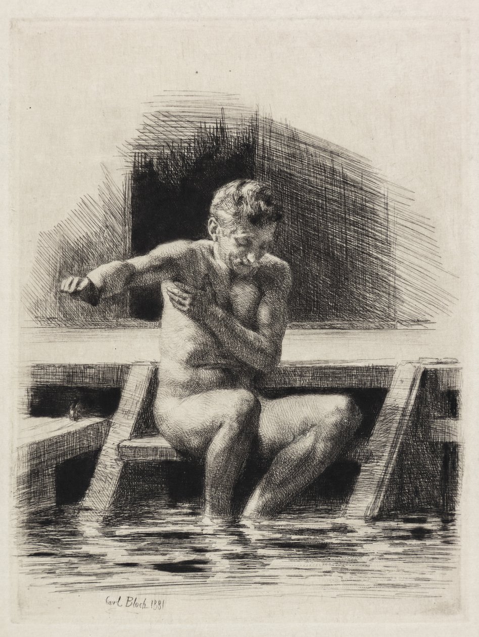 The Bathing Man by Carl Bloch