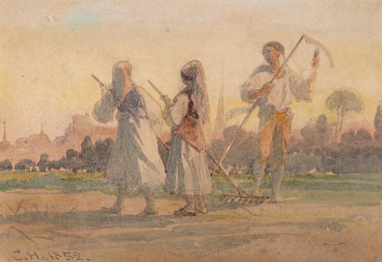 Franconian Peasants near Wurzburg, Germany by Carl Haag