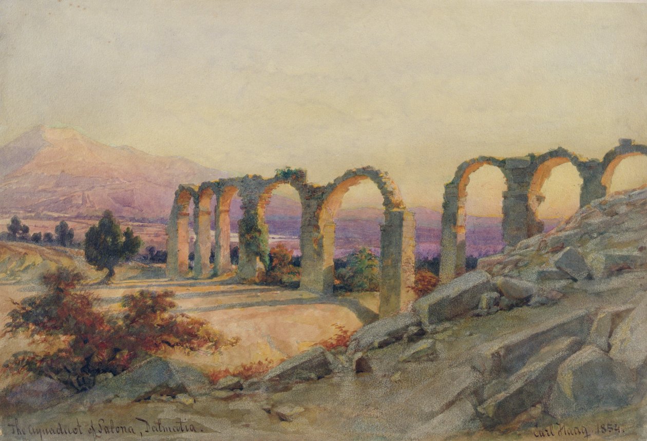 The Aqueduct of Salona, Dalmatia, 1854 by Carl Haag