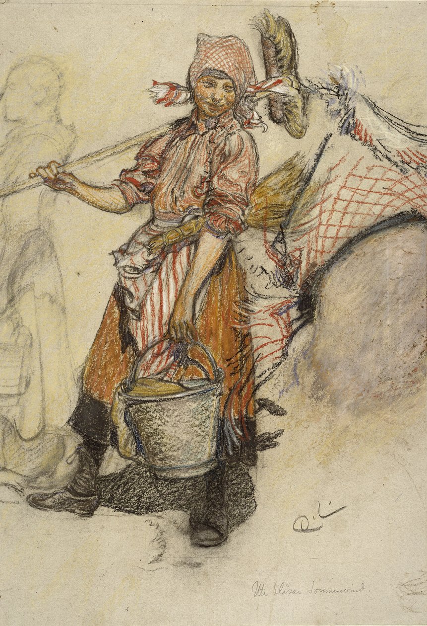 Washerwoman by Carl Larsson