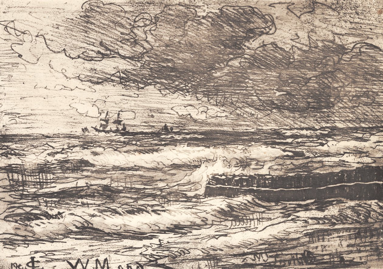Storm at Tisvilde by Carl Locher