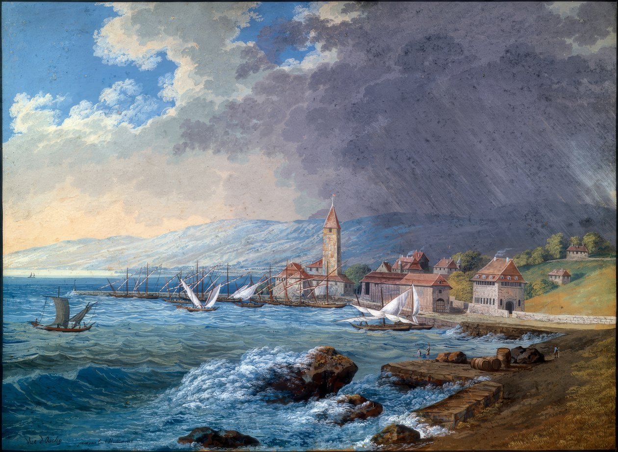 View of Ouchy by Carl Ludwig Hackert