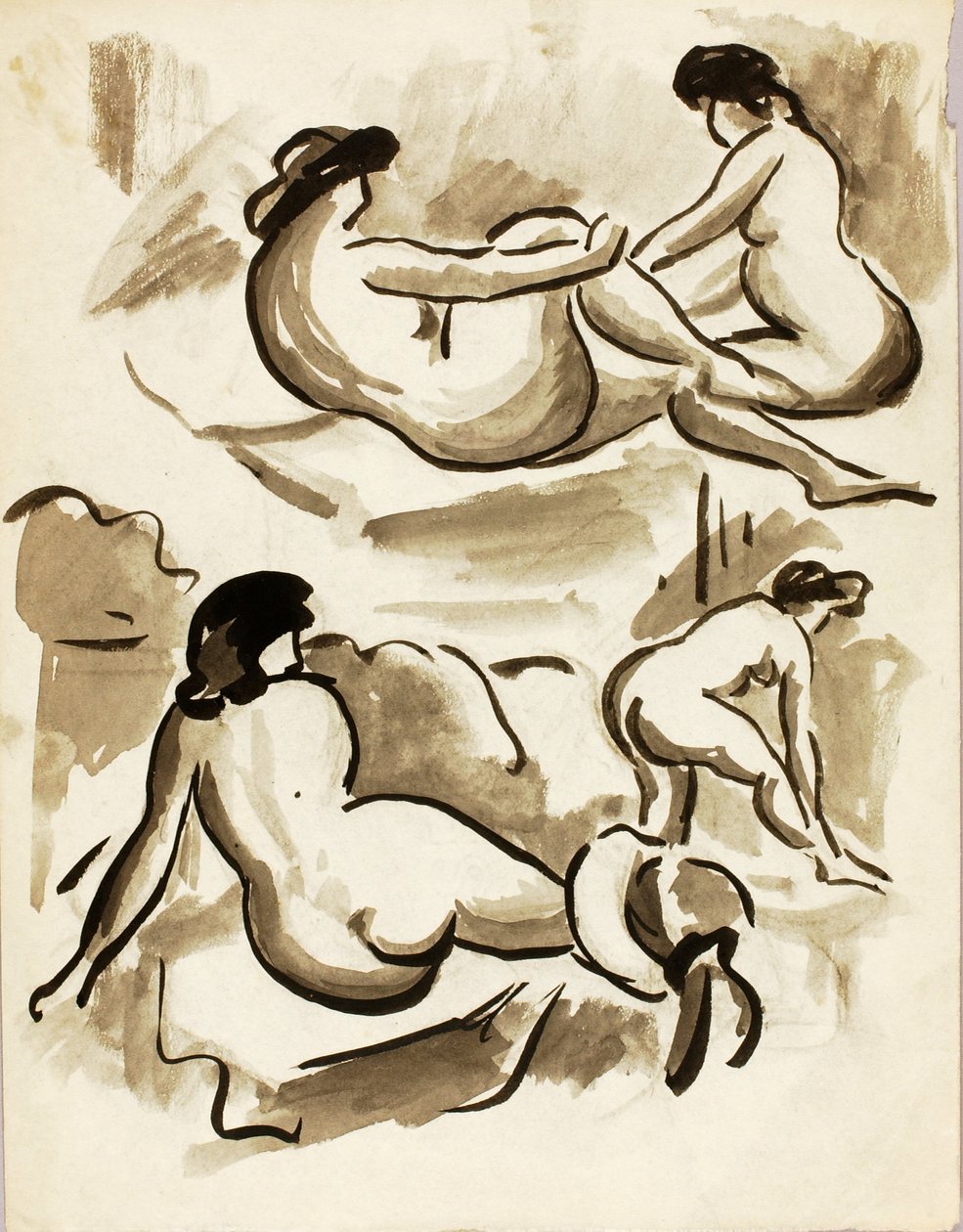 Four Female Nudes by Carl Newman