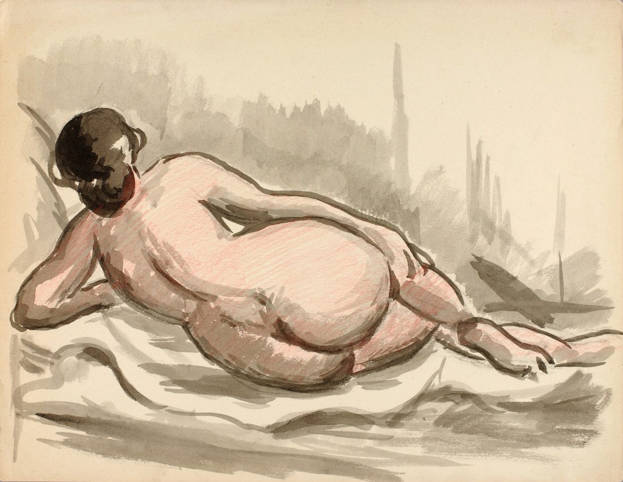 Reclining Female Nude by Carl Newman