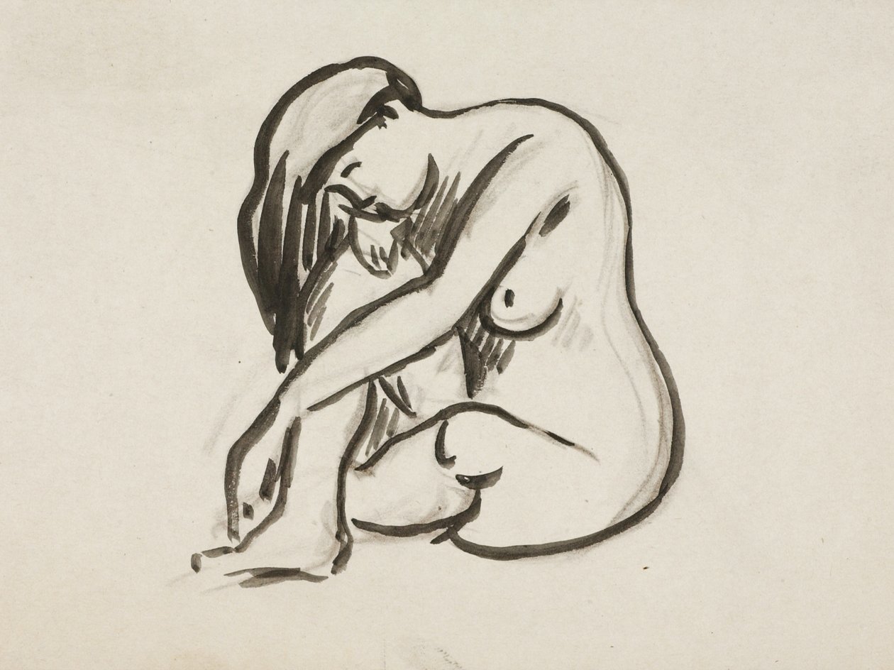 Seated Nude by Carl Newman