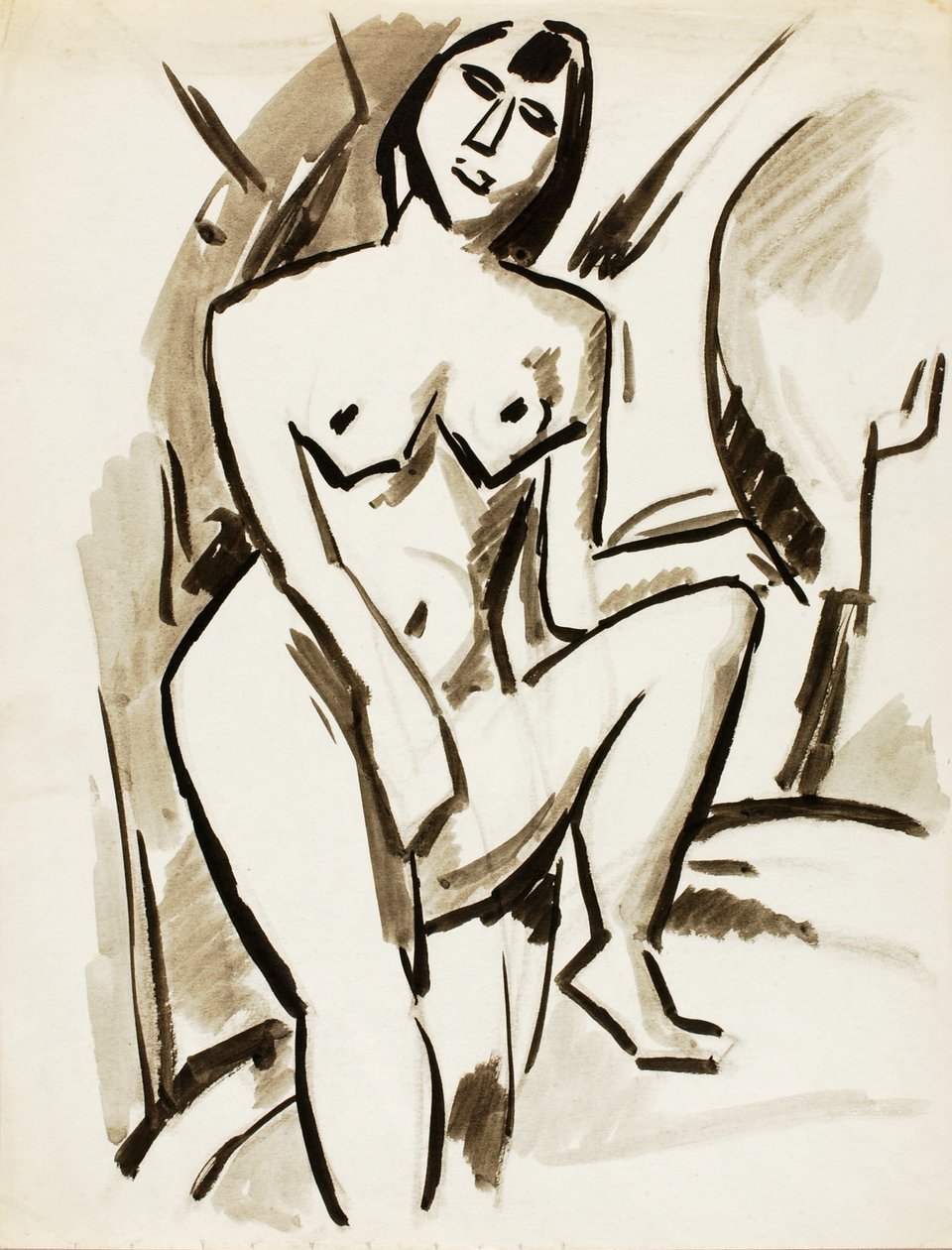 Standing Female Nude by Carl Newman