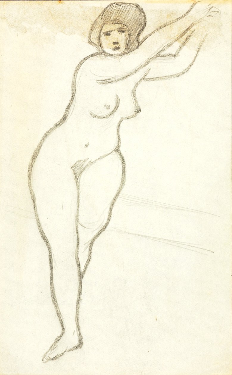 Standing Female Nude by Carl Newman