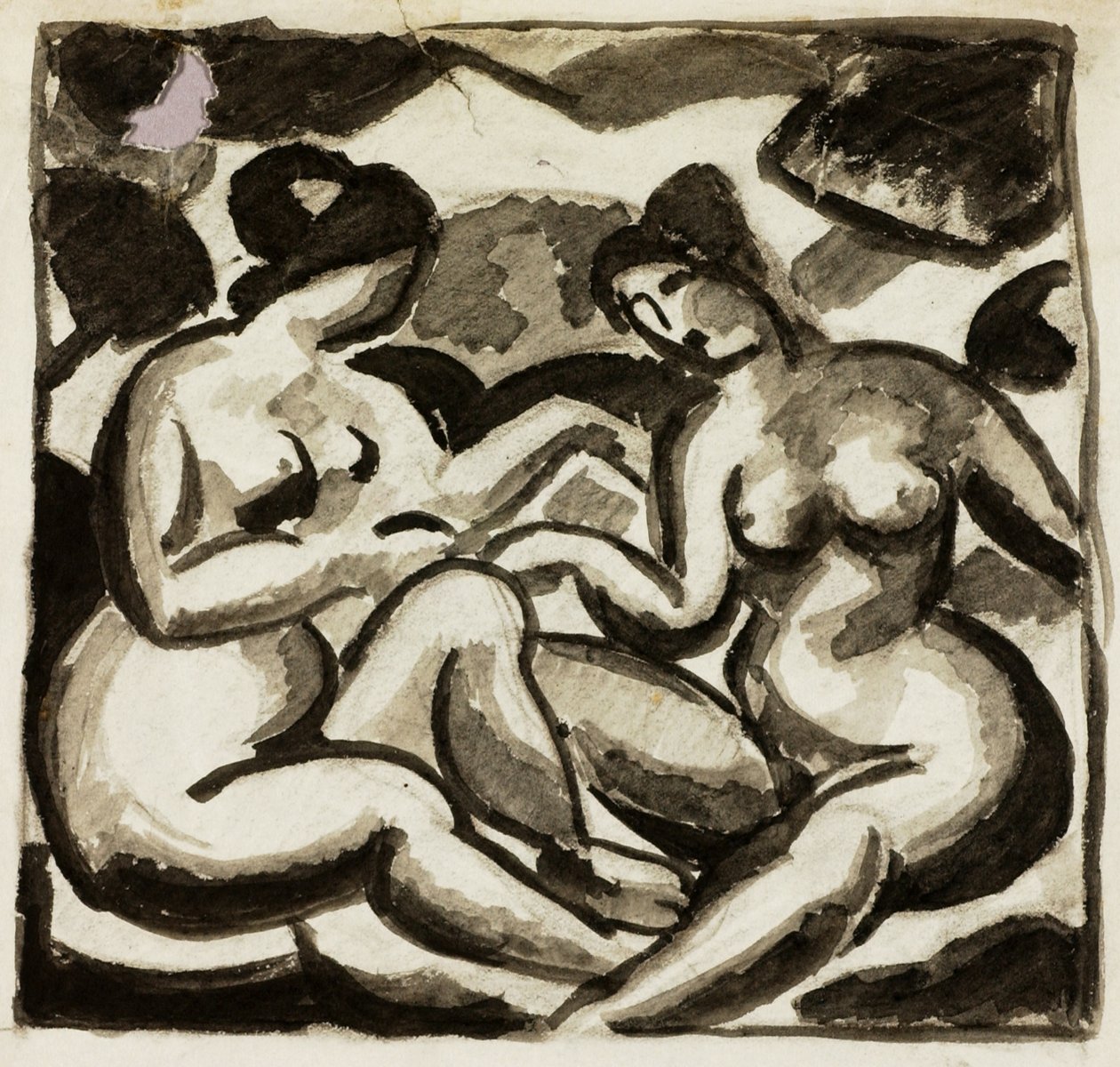 Two Female Nudes by Carl Newman