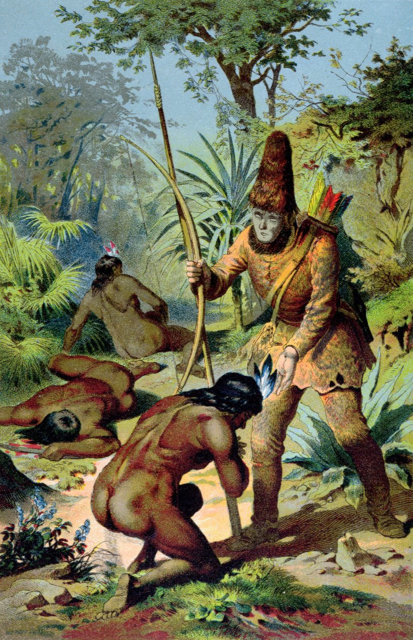 Robinson Crusoe and Man Friday by Carl Offterdinger