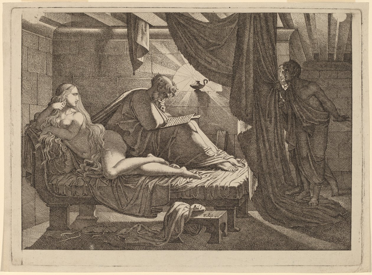 Xenocrates and Phryne by Carl Russ