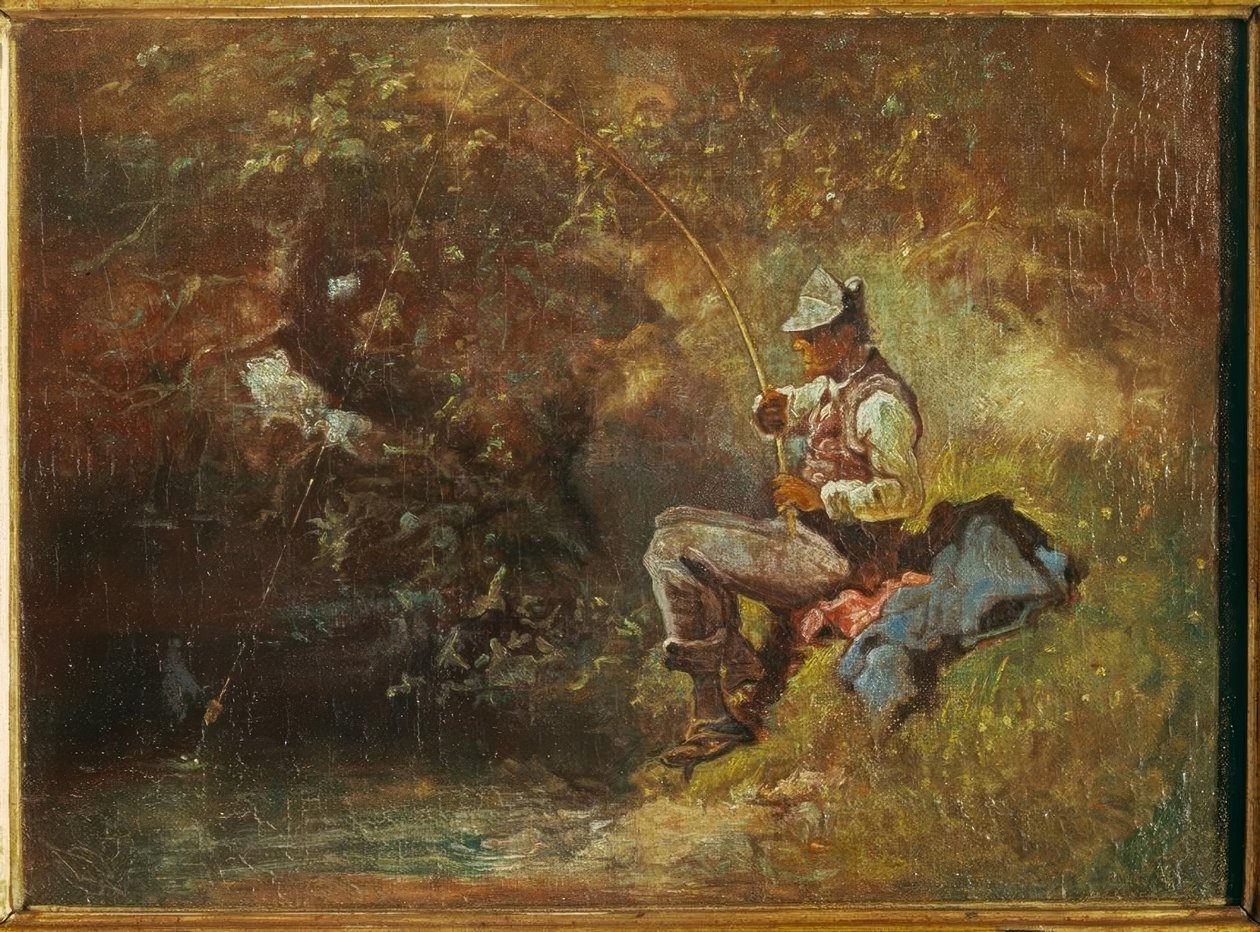The Angler by Carl Spitzweg