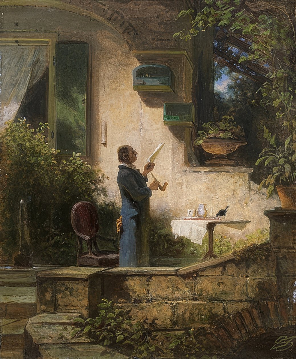 An Important Letter (The Reading) by Carl Spitzweg