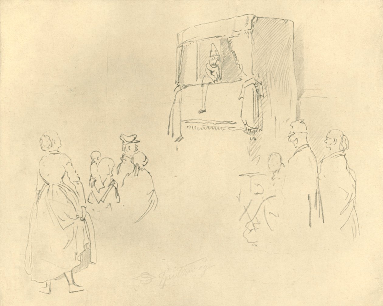 Kasperltheater I by Carl Spitzweg