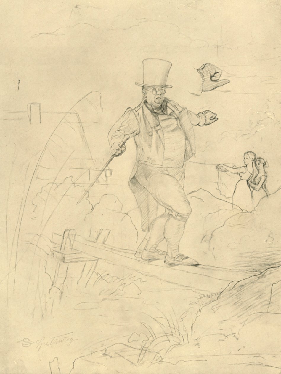 Schwierige Passage by Carl Spitzweg