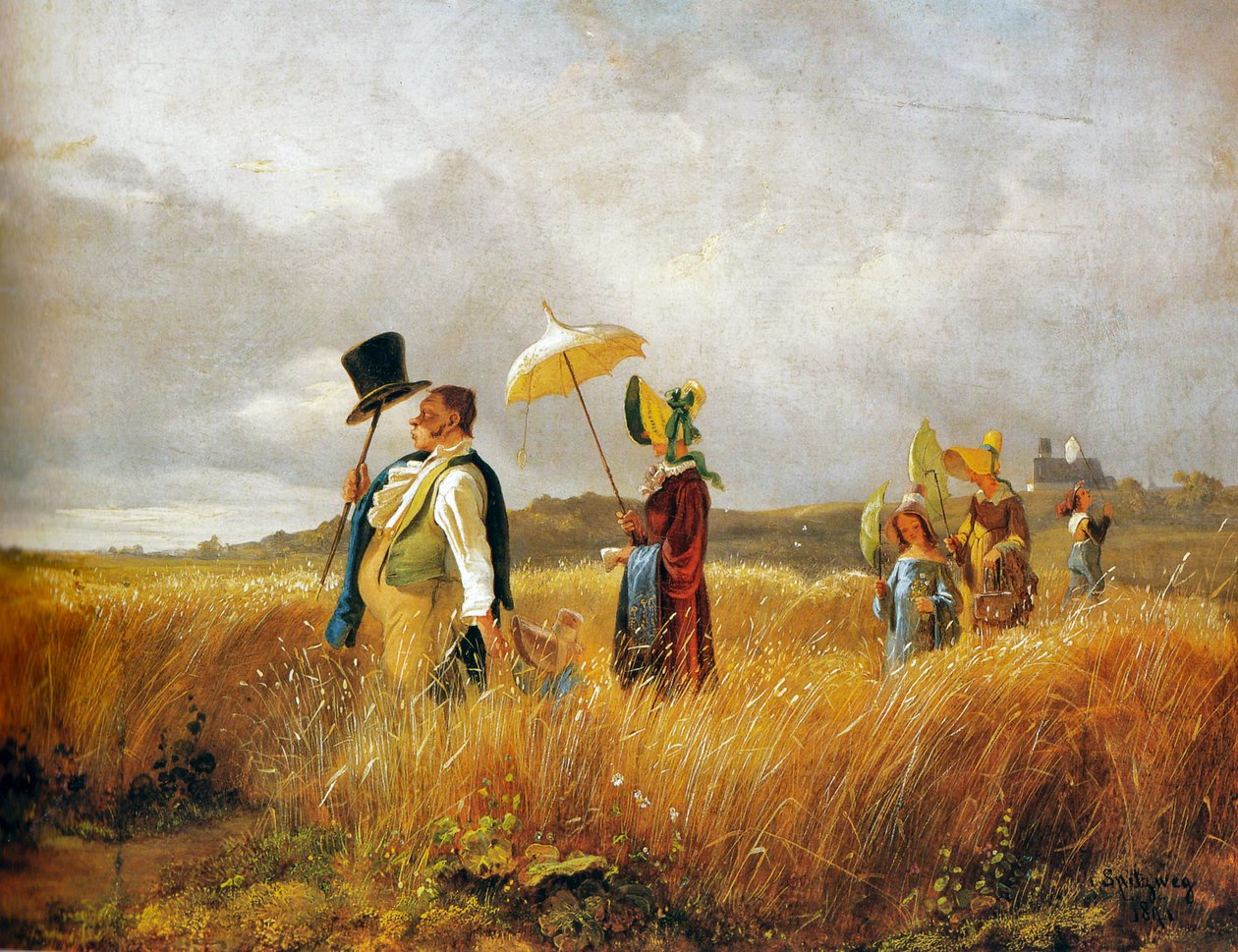 Sunday Stroll by Carl Spitzweg