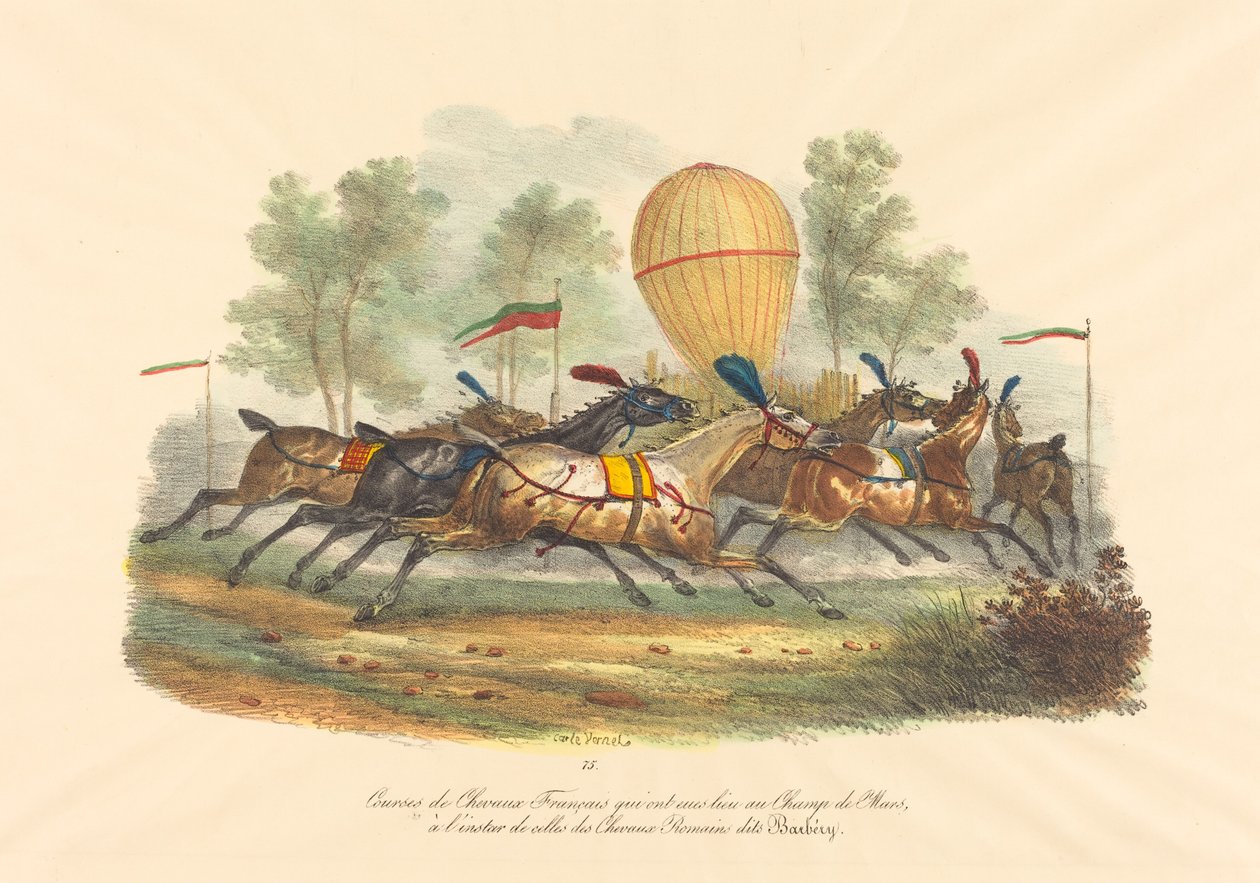 French Race Horses by Carle Vernet
