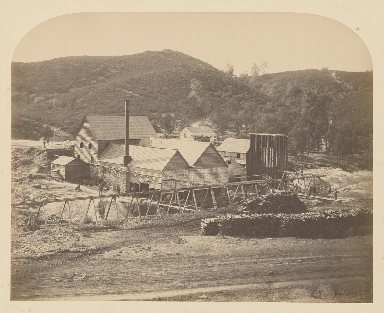 Mt. Ophir Mill by Carleton E. Watkins