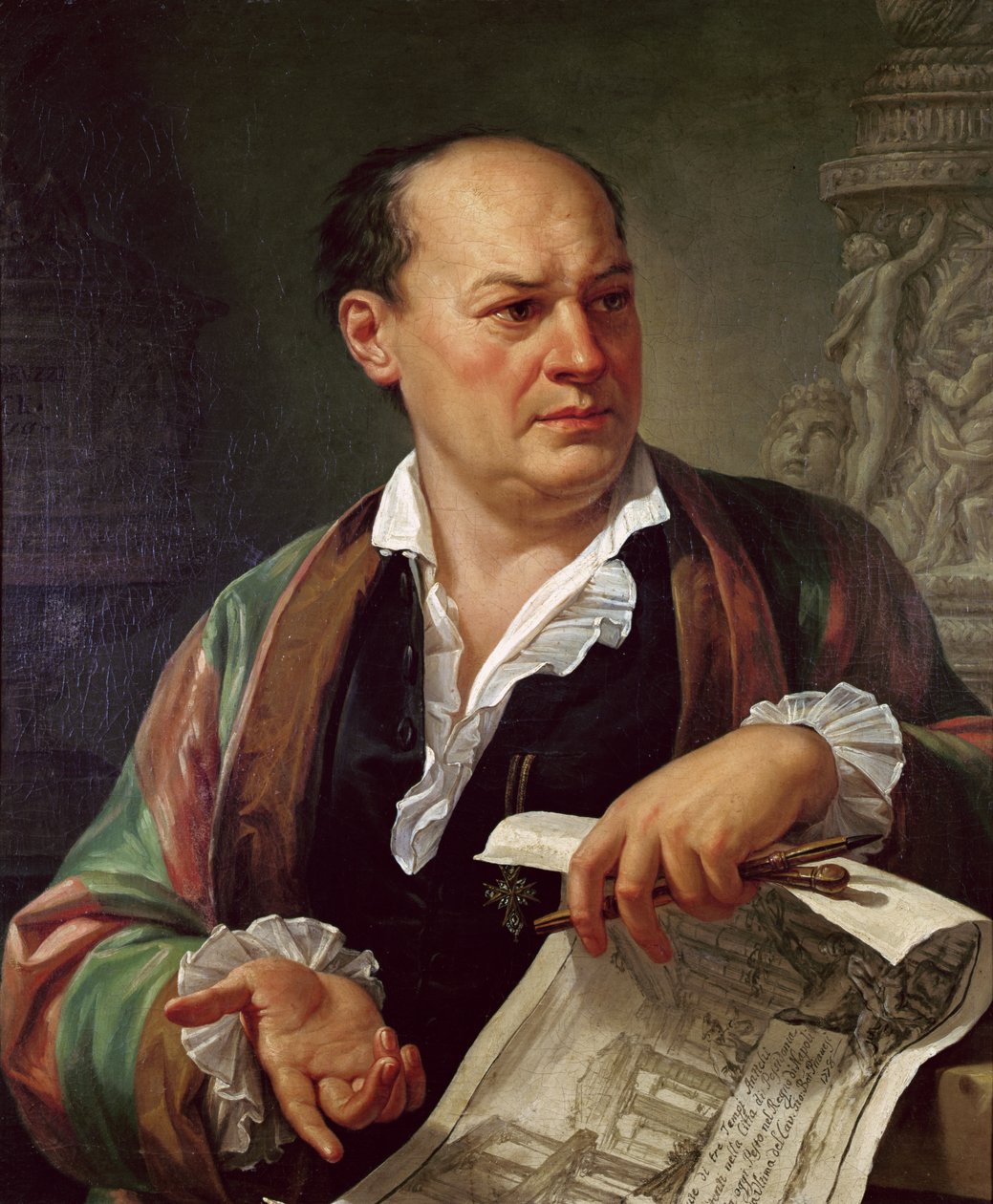 Portrait of Giovanni Battista Piranesi, 1779 by Carlo Labruzzi