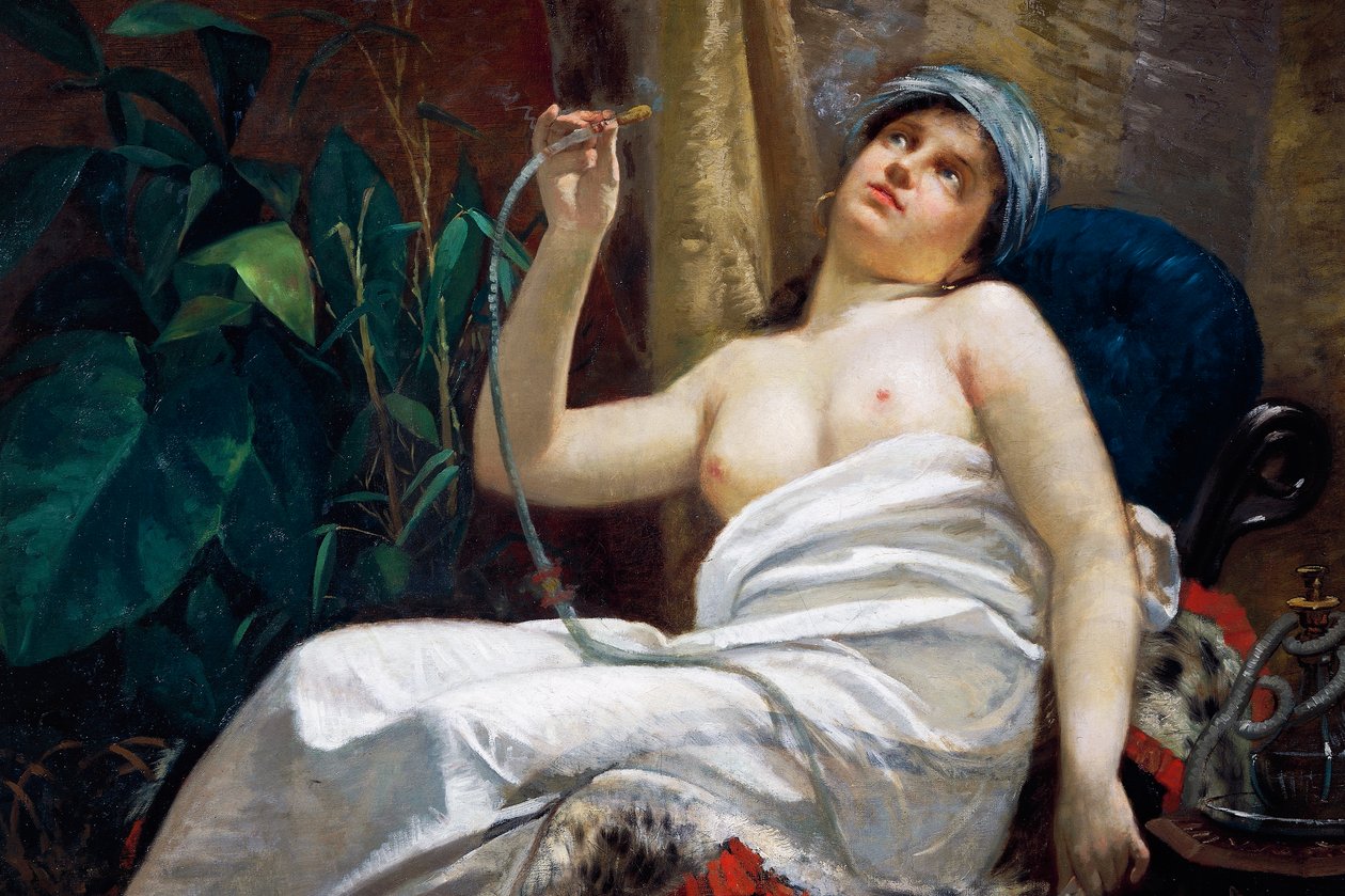 Smoking opium by Carlo Sara