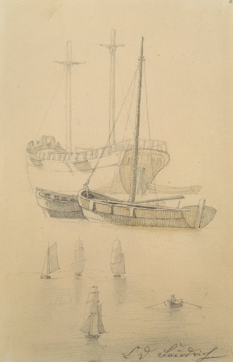 Ships by Caspar David Friedrich