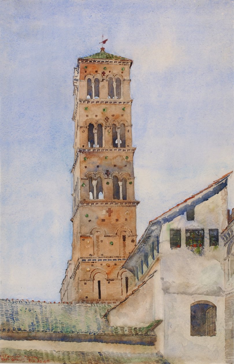 Tower, San Francisco Romano, Rome, 1898 by Cass Gilbert