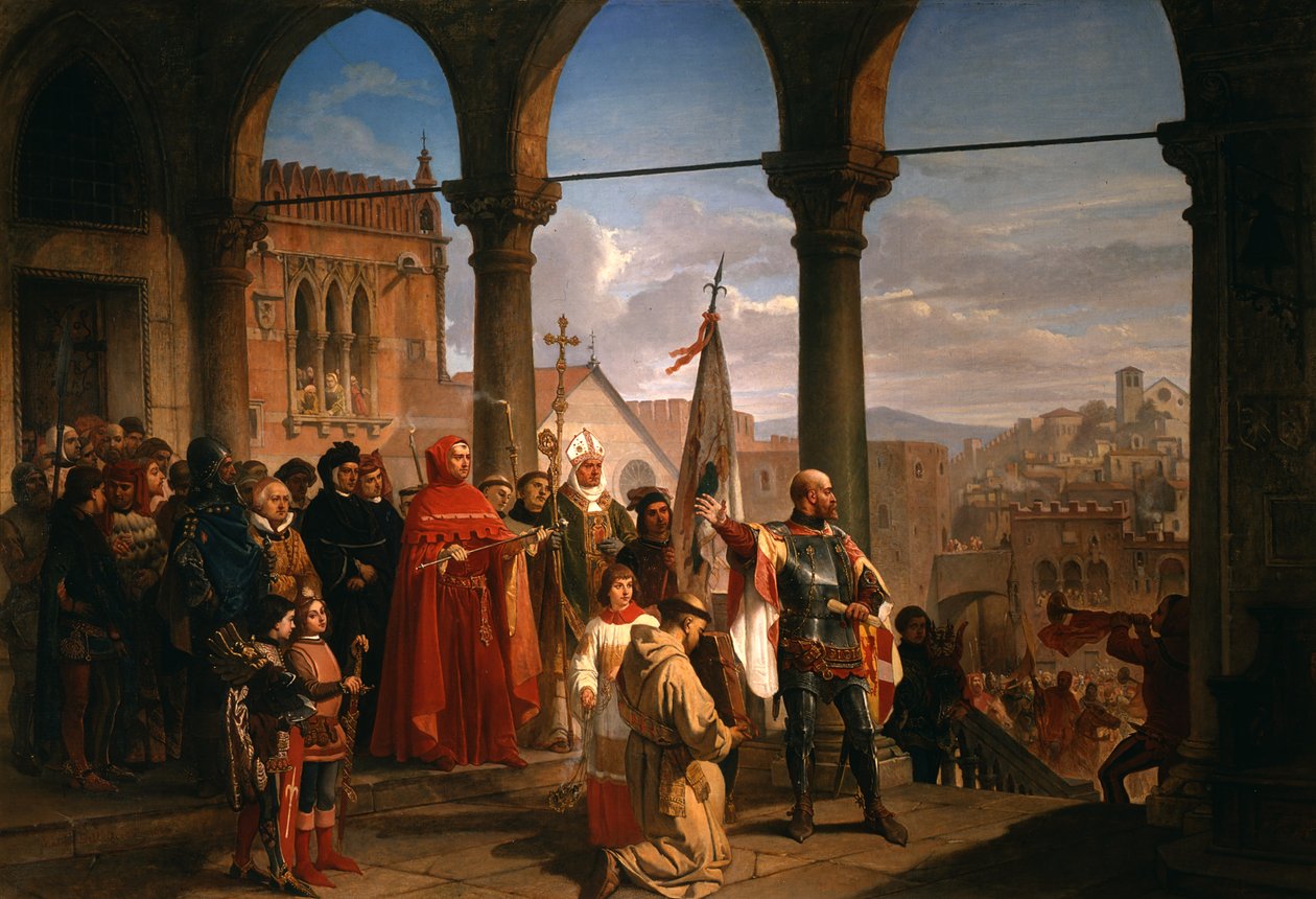 The Dedication of Trieste to Austria by Cesare Felix dell Acqua