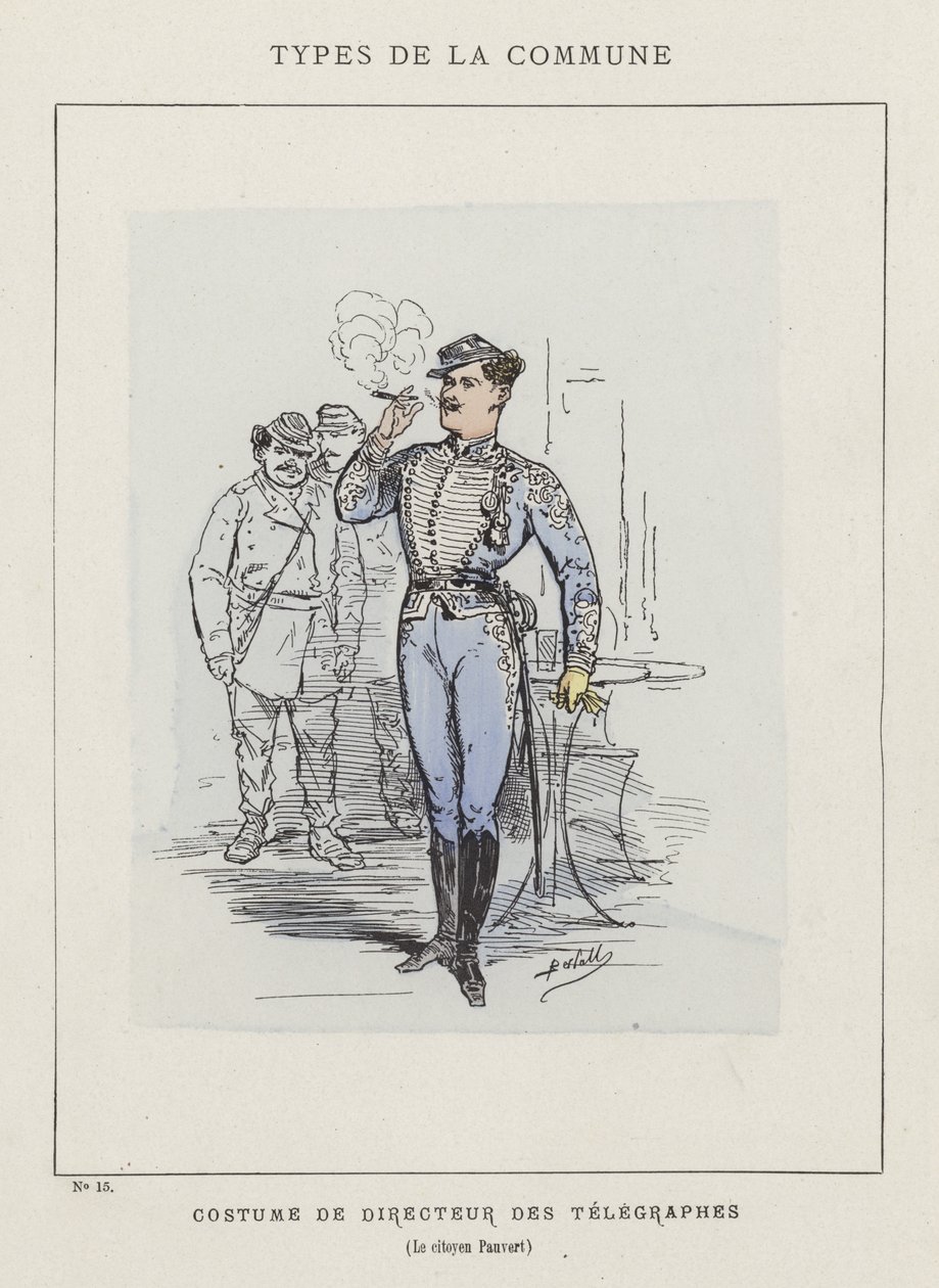 Costume de Directeur des Telegraphes, Le citoyen Pauvert by Charles Albert d Arnoux Bertall