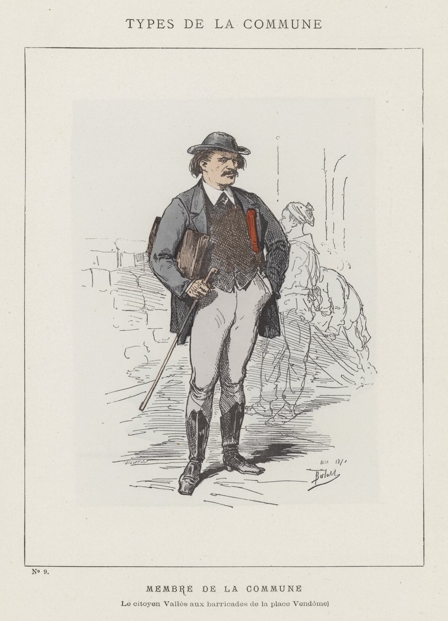 Member of the Commune, Citizen Valles at the Barricades of Place Vendome by Charles Albert d Arnoux Bertall