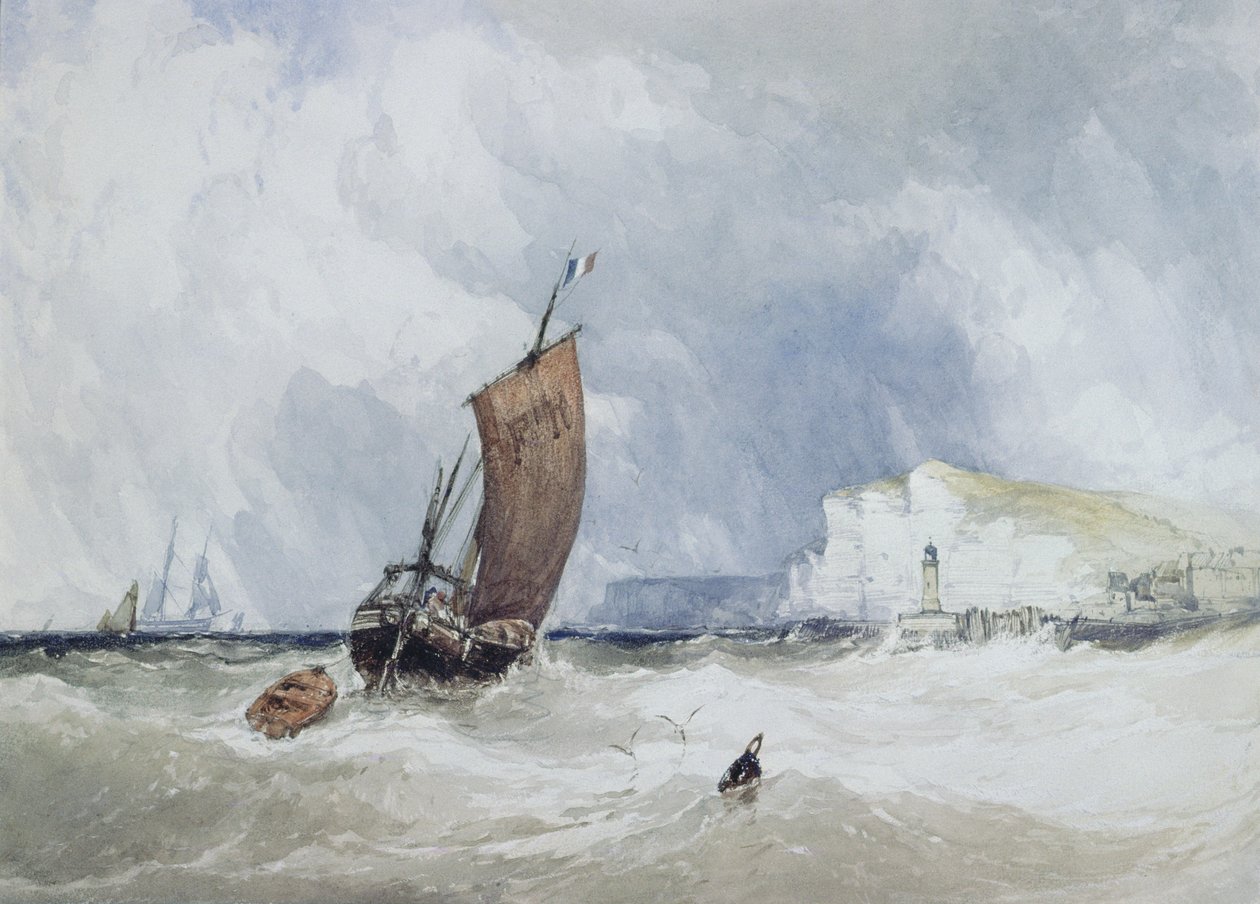 The Pilot Boat off Fecamp, Normandy by Charles Bentley