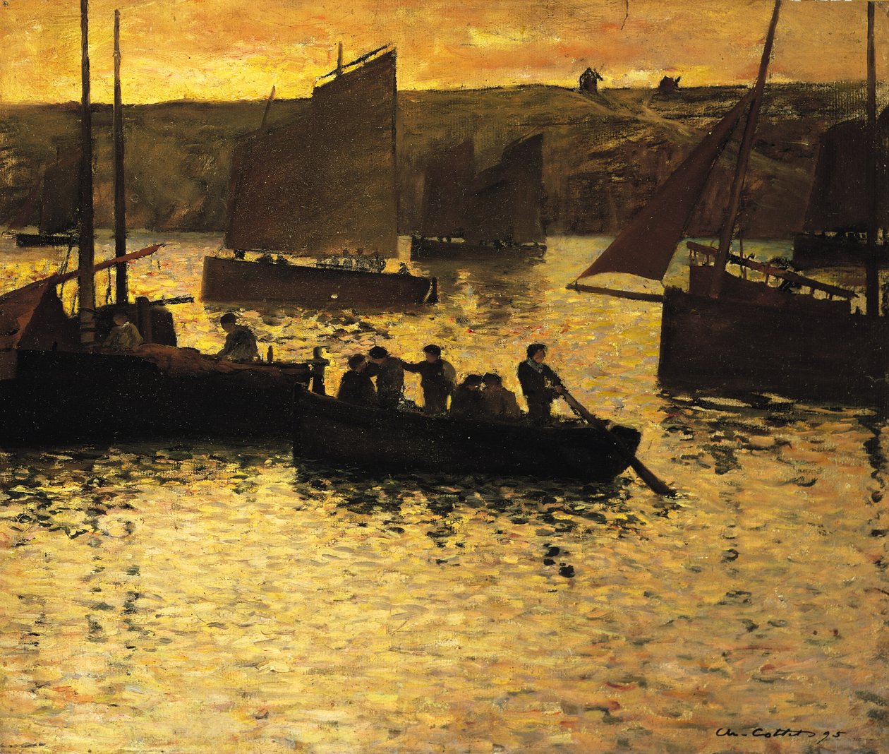 In the Port, 1895 by Charles Cottet