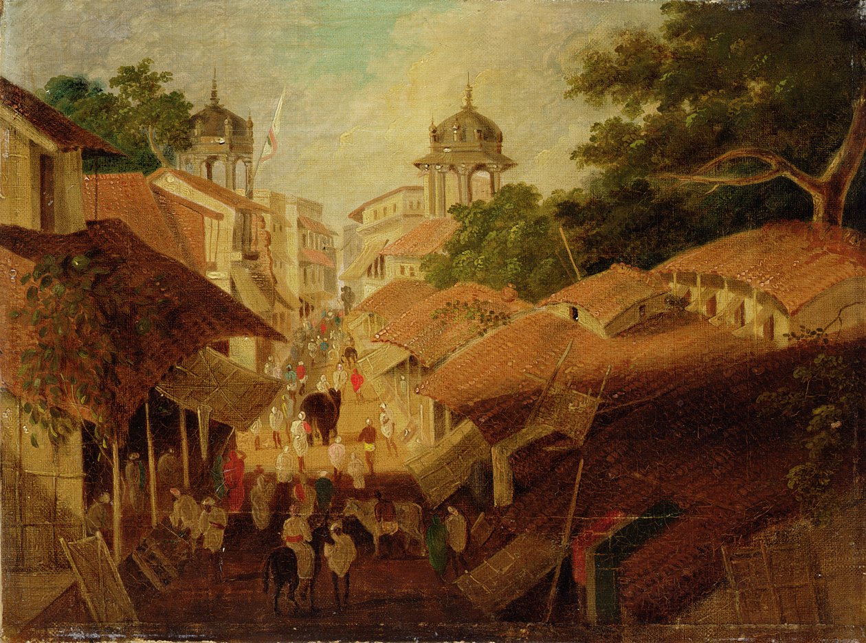 Street in Patna by Charles d Oyly
