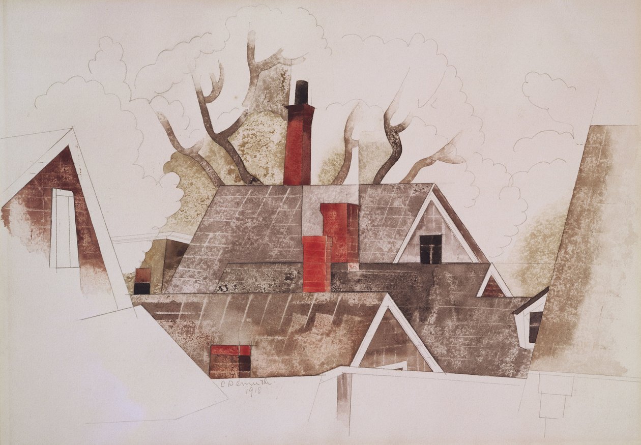 Red Chimneys by Charles Demuth