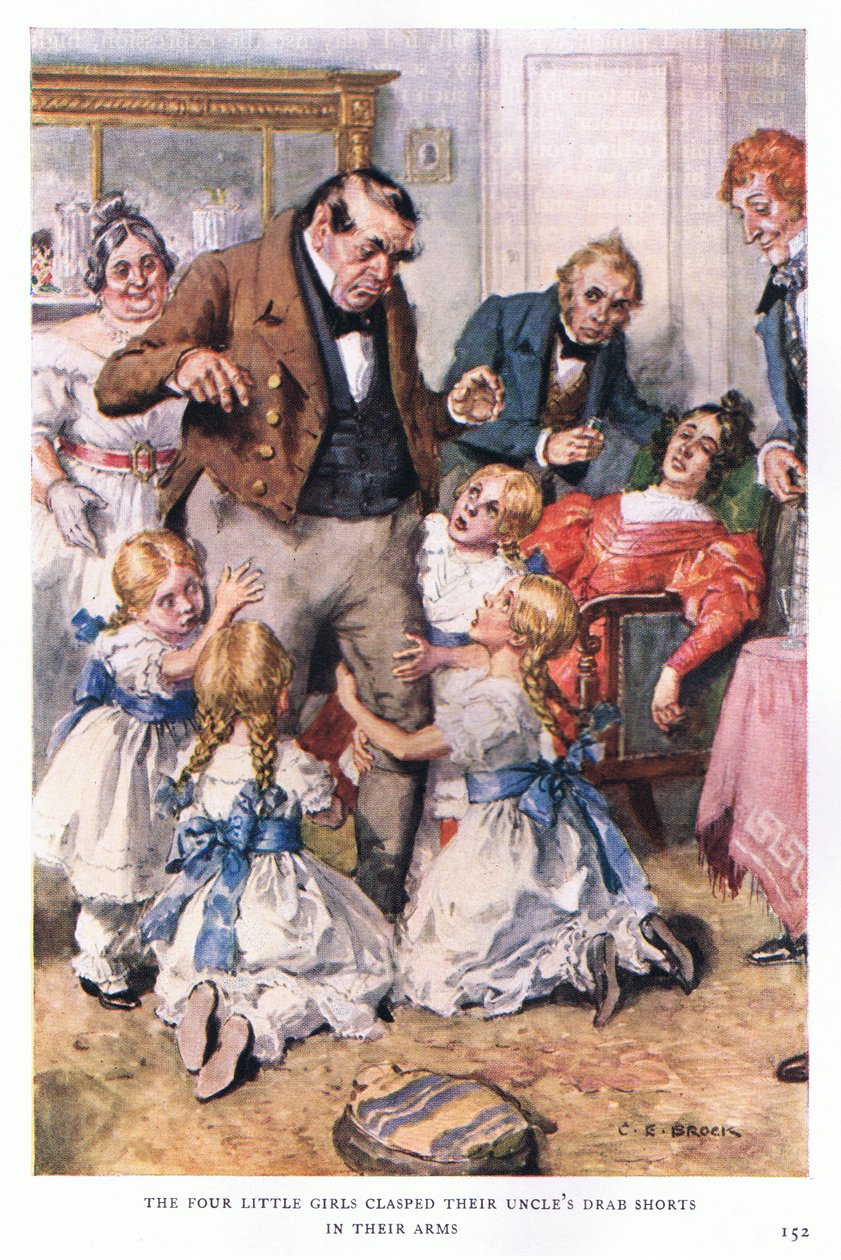 The four little girls clasped their uncle