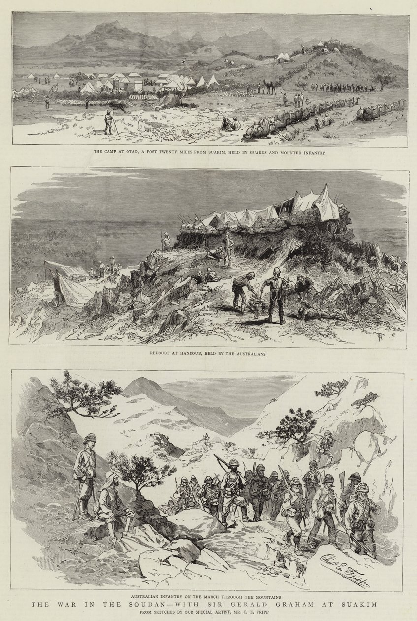 The War in the Soudan, with Sir Gerald Graham at Suakim by Charles Edwin Fripp