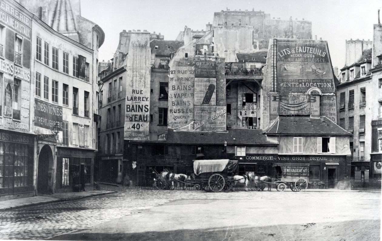 Place Saint-Andre-des-Arts, Paris, 1858-78 by Charles Marville