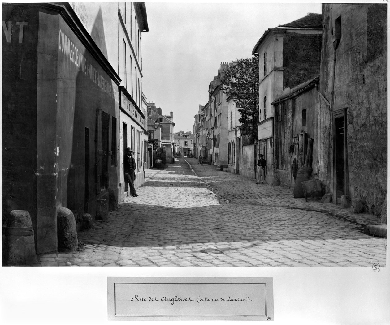 Rue des Anglaises, from rue de Lourcine, Paris by Charles Marville