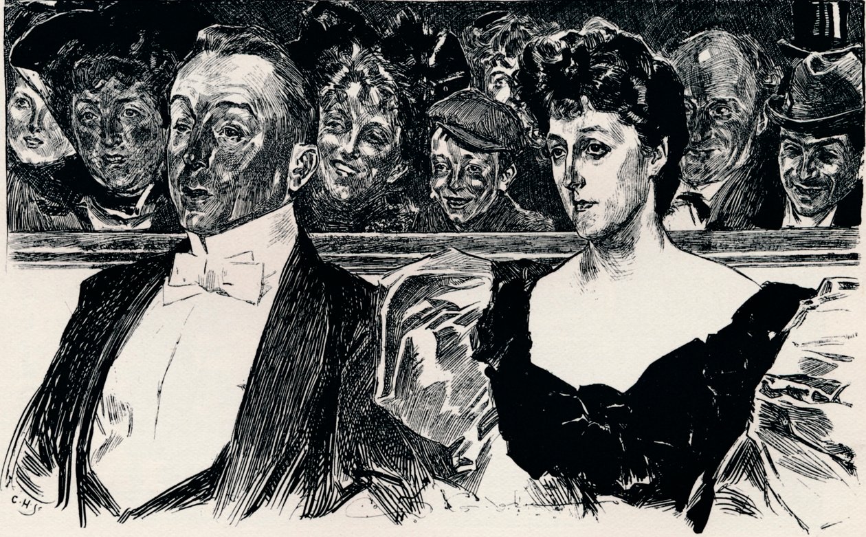At The Theatre by Charles Dana Gibson