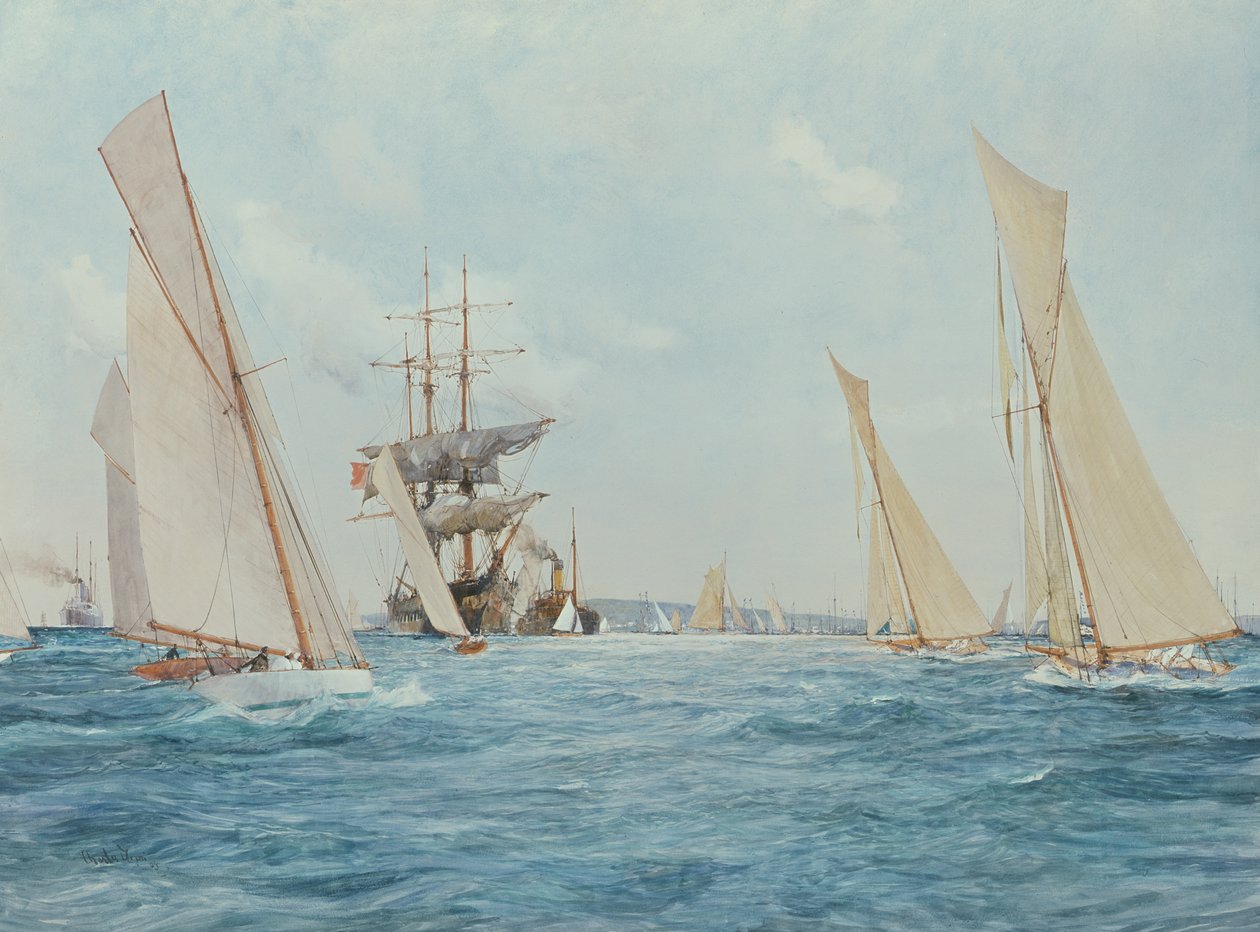 A Yacht Race by Charles Edward Dixon