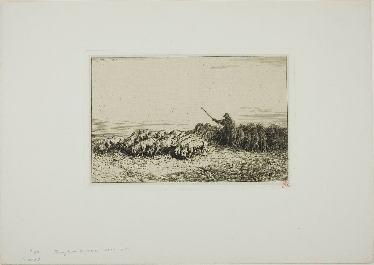 Herd of Pigs by Charles Emile Jacque