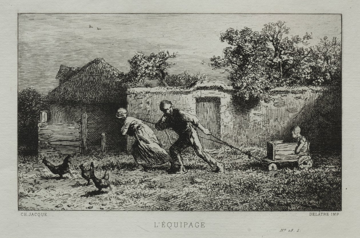 The Equipage by Charles Emile Jacque