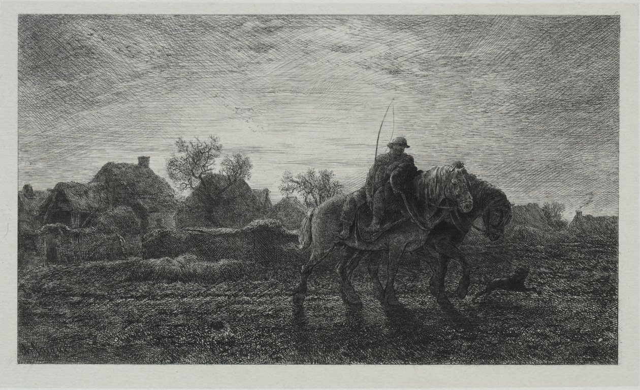 The Morning by Charles Emile Jacque