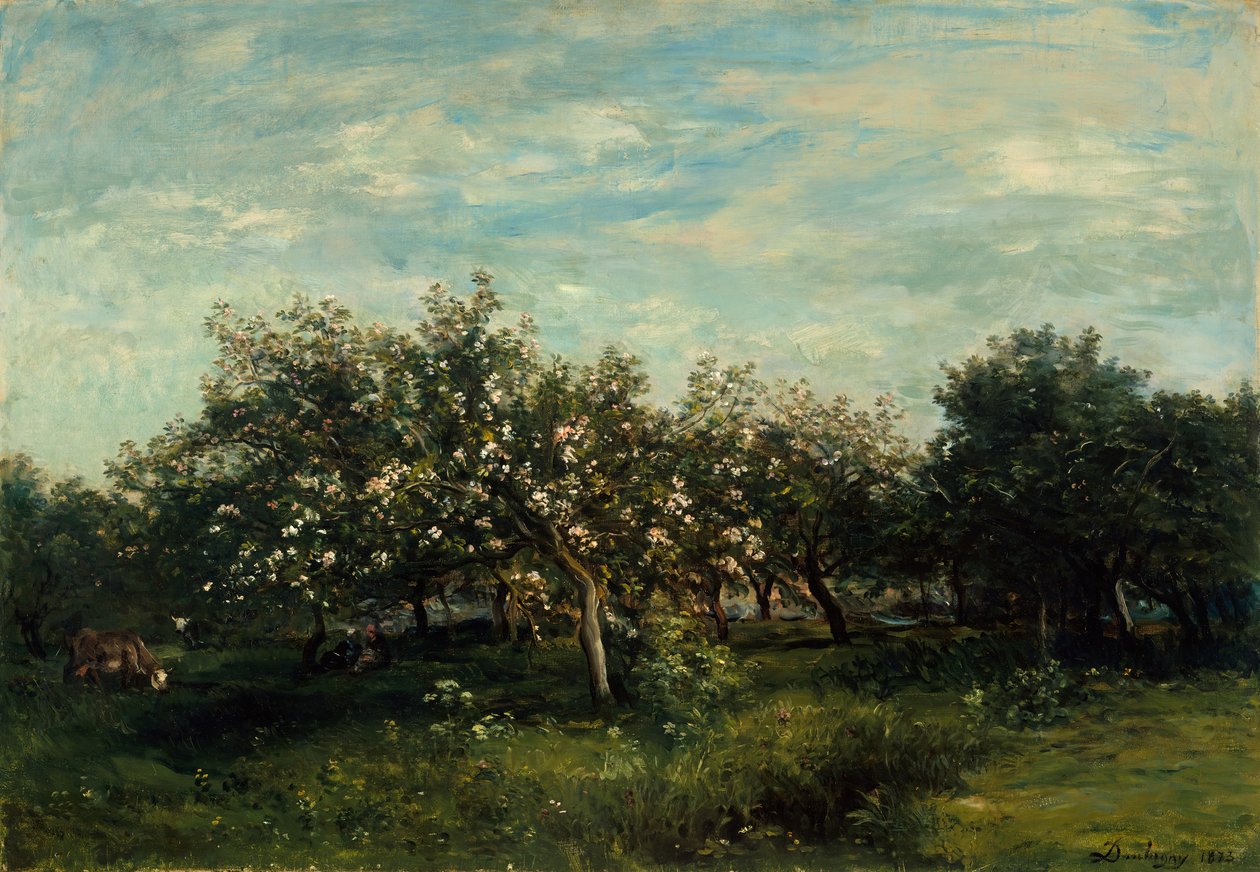 Apple Blossoms by Charles Francois Daubigny