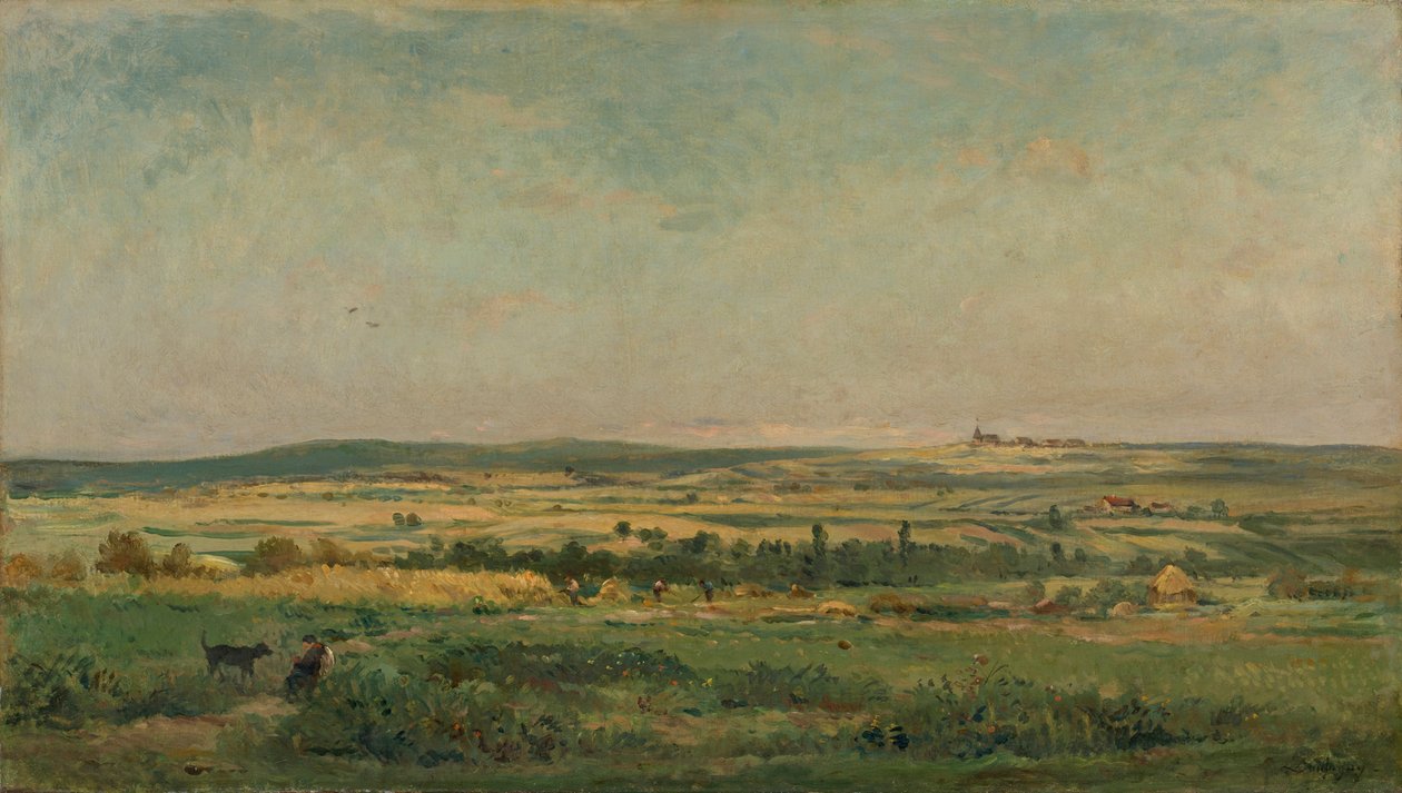 Grain Harvest by Charles Francois Daubigny