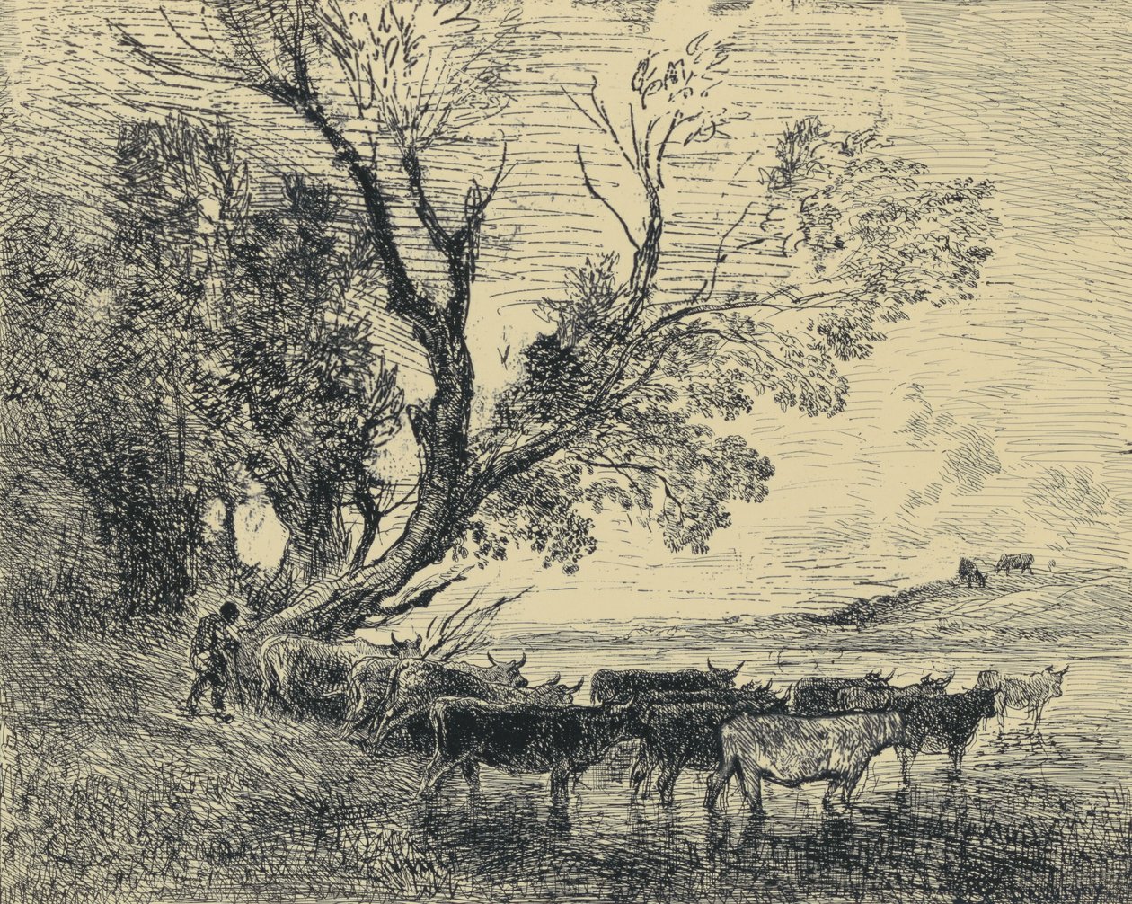 The Ford by Charles Francois Daubigny
