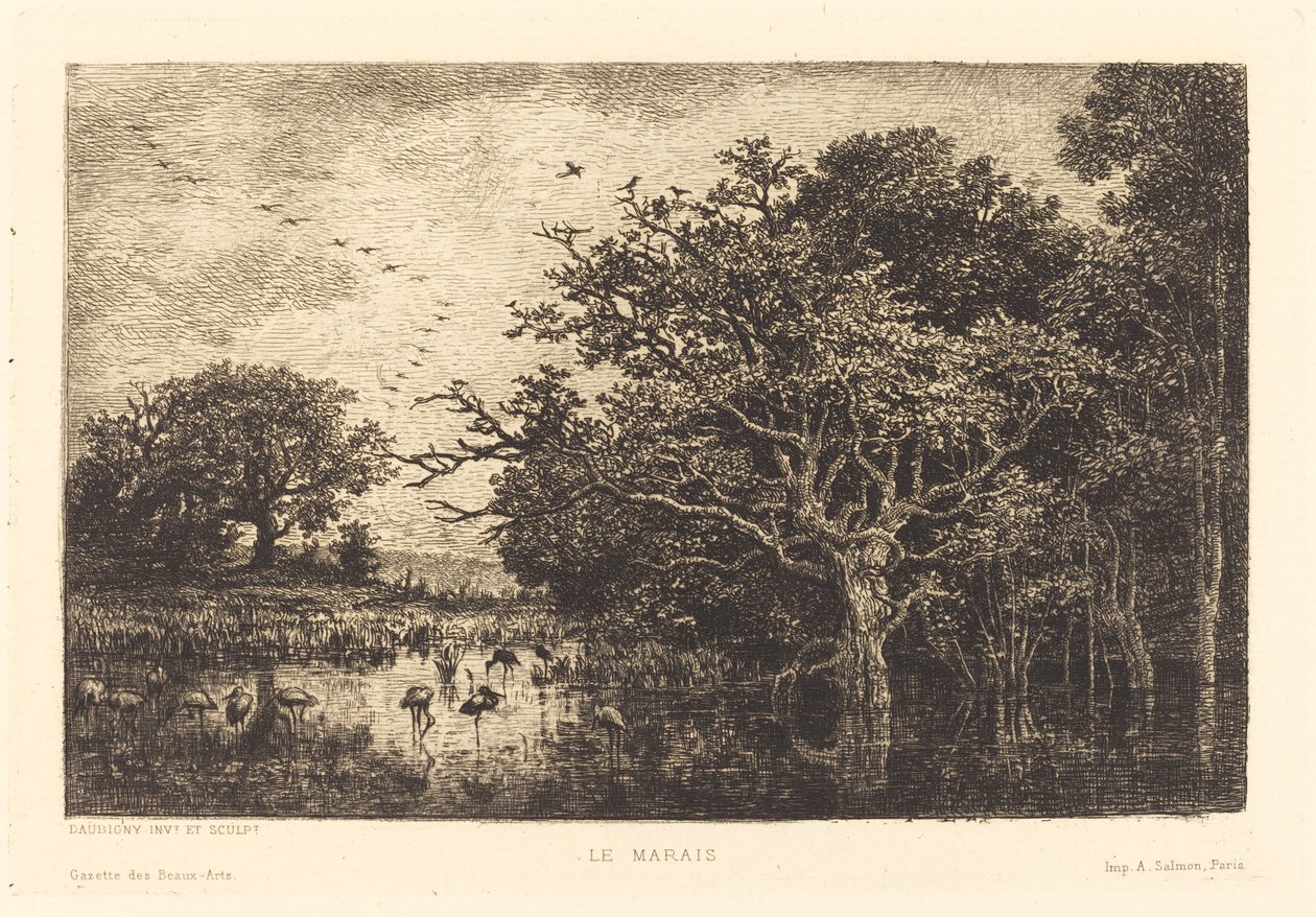 Marsh by Charles Francois Daubigny
