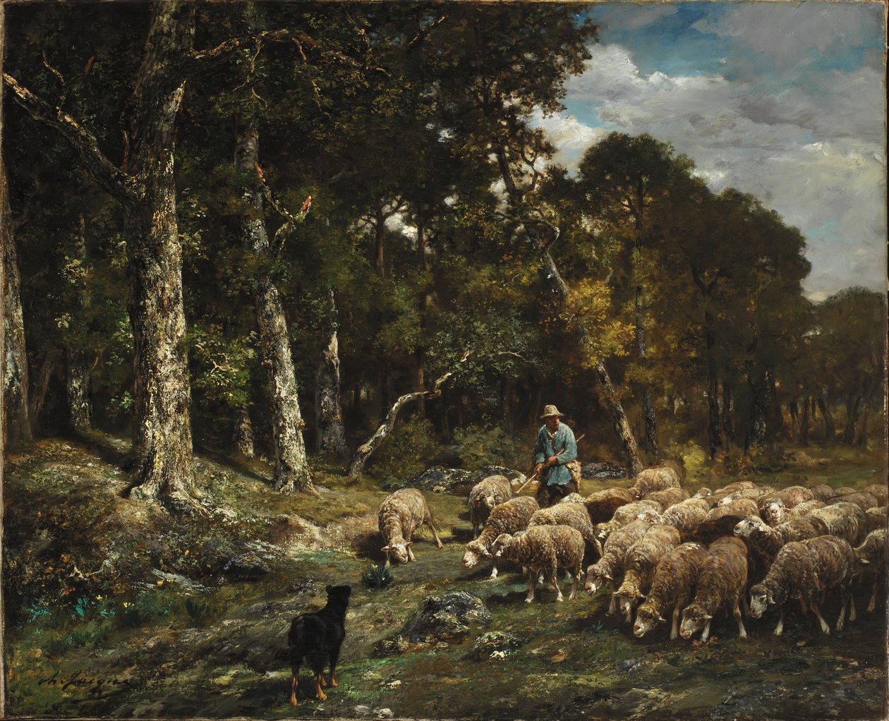 The Flock by Charles Jacque