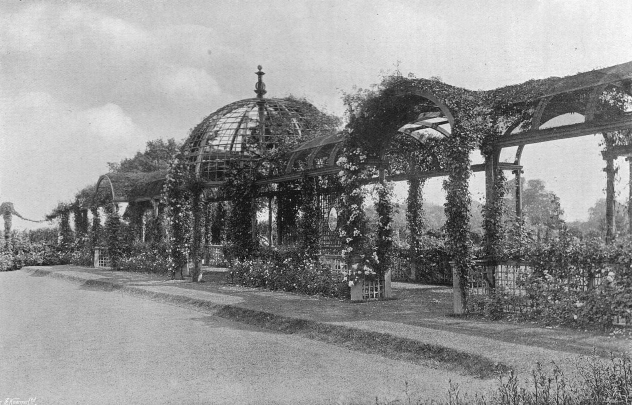 Sunk Croquet Lawn and East Pergola by Charles Latham